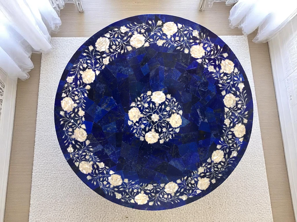 Lapis Marble Round Coffee Table for Home & Office Interior